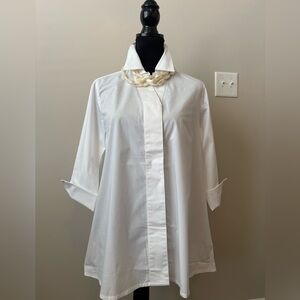 Martha Stewart White Button Down Shirt